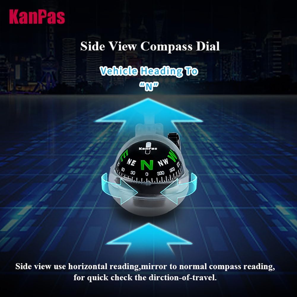 KanPas Hanging Car Compass Ball for Rearview Mirror