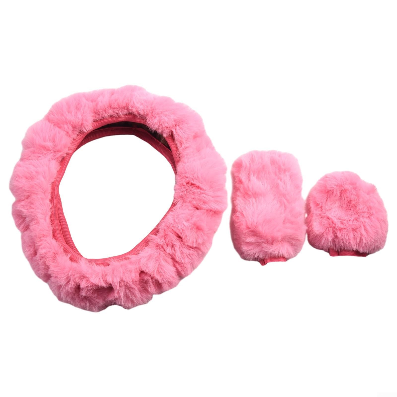BEYOEE for PROTECTION and Style Thickened Fuzzy Warm Non Slip Steering Wheel Cover