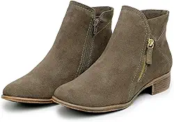 Bota Feminina Chelsea Botinha Cano Curto 100% Em Camurça Legítimo