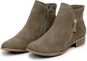 Bota Feminina Chelsea Botinha Cano Curto 100% Em Camurça Legítimo