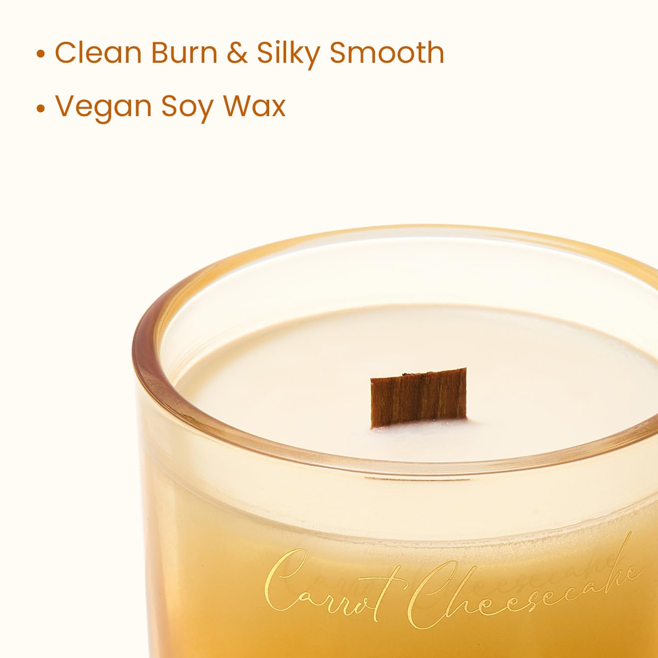 M&SENSE Scented Candle with Crackling Wick, Carrot Cheesecake 270g, 60 Hours Long Burning Time,Perfect Christmas Gifts for Women - Image 4