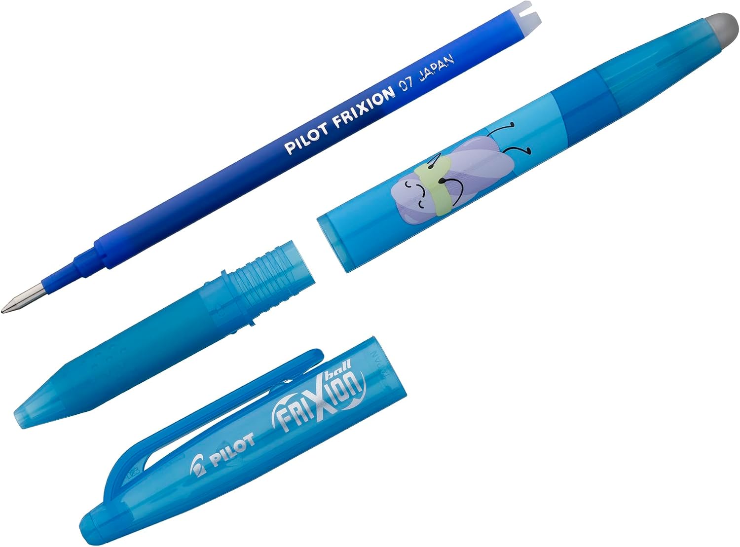 PILOT - Collector's Box 3 Frixion Ball + 3 FriXion Ball Clickers - Erasable Pens - Limited Edition Sweet Paradise - Refillable - Turquoise Blue, Coral Pink, Purple - Blue Ink - Medium Tip