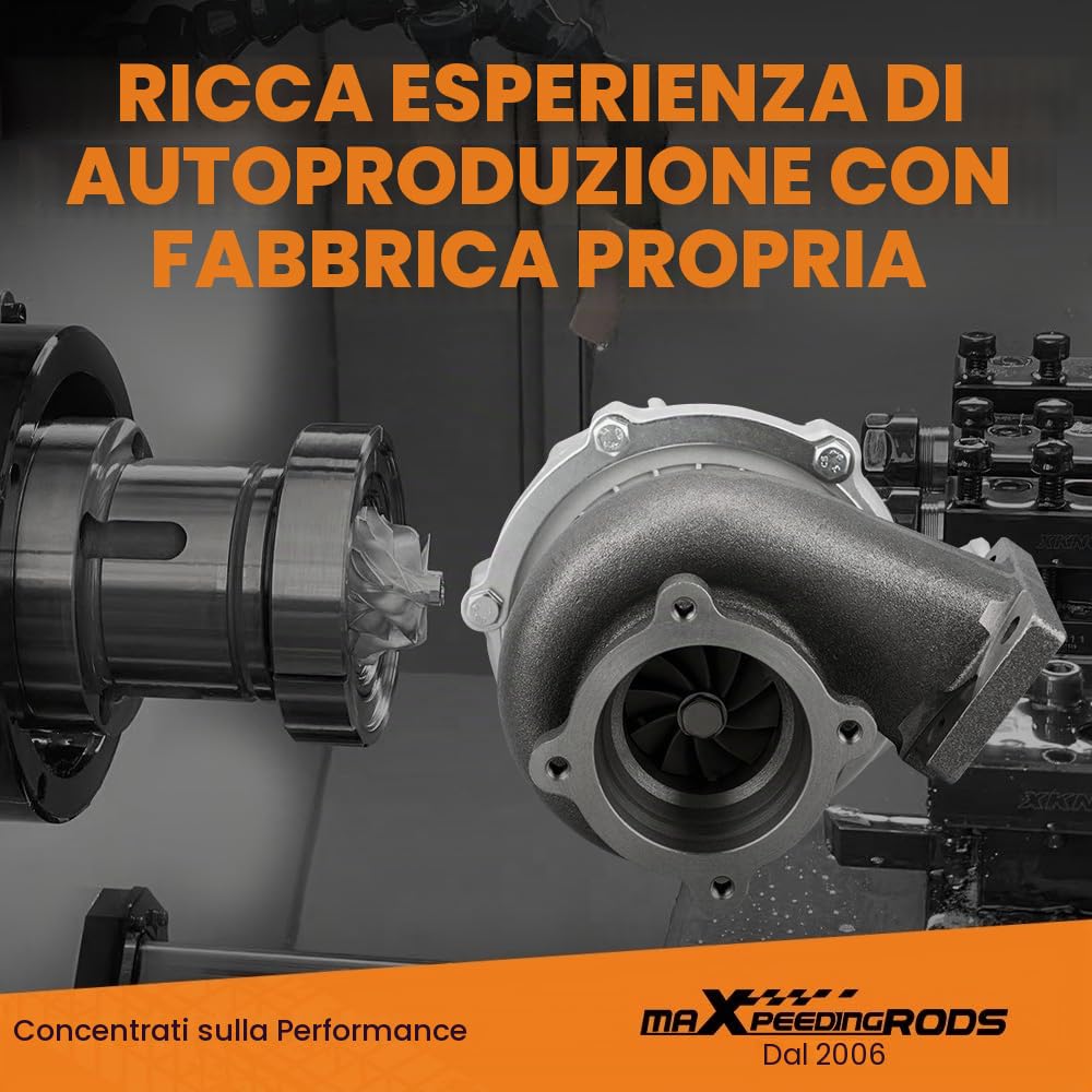 maXpeedingrods GT30 GT3037 GT3076 Turbocompressore Universale V-band Turbo 500HP 2.5L-3.0L Raffreddamento ad acqua [MAGAZZINO EUROPEO] | V-band Turbo 500HP 2.5L-3.0L Raffreddamento ad acqua