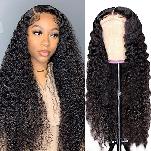 Image of bangjazz Long Water Wave Lace Closure Wigs Human Hair 180% Density Brazilian Virgin Hair Wet and Wave Lace Front Human Hair Wigs for Black Women Pre Plucked with Baby Hair Natural Color 32 Inch