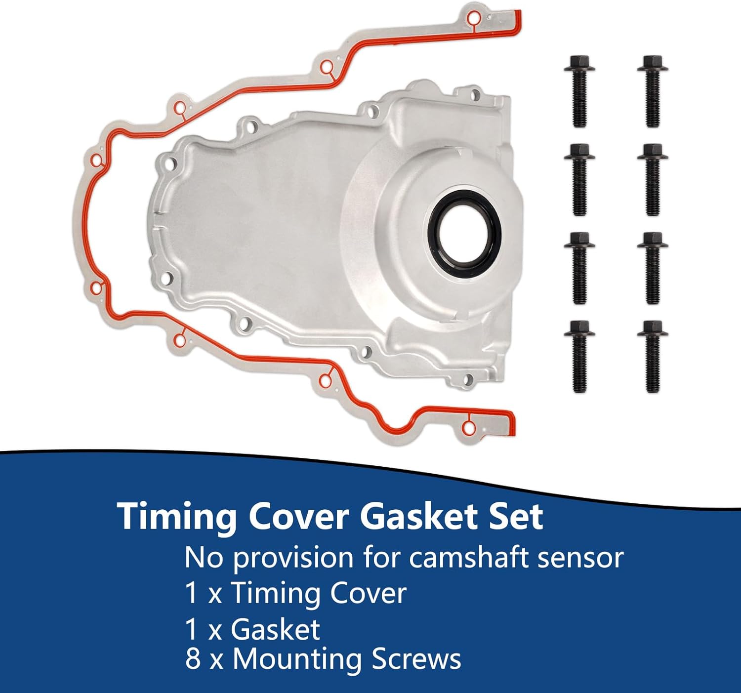 LS Front Timing Cover with Gasket Kit Compatible with GM Gen III LS1 LS6 4.8L 5.3L 5.7L 6.0L Engines