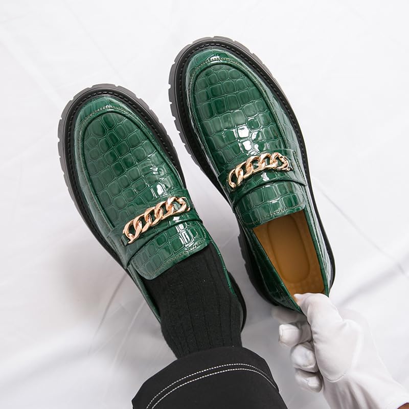 Four-Season Style - Men's Large-Sized Thick-Soled Business Oxford Shoes. Fashionable and Versatile. Suitable for Weddings, Dances and Parties.3