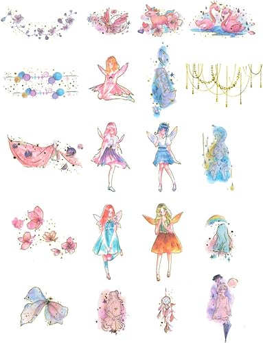 Miniatura 7 de allydrew Calcomanías decorativas para álbumes de recortes, Washi, manualidades para papelería, diario, fabricación de tarjetas (60 unidades), hojas