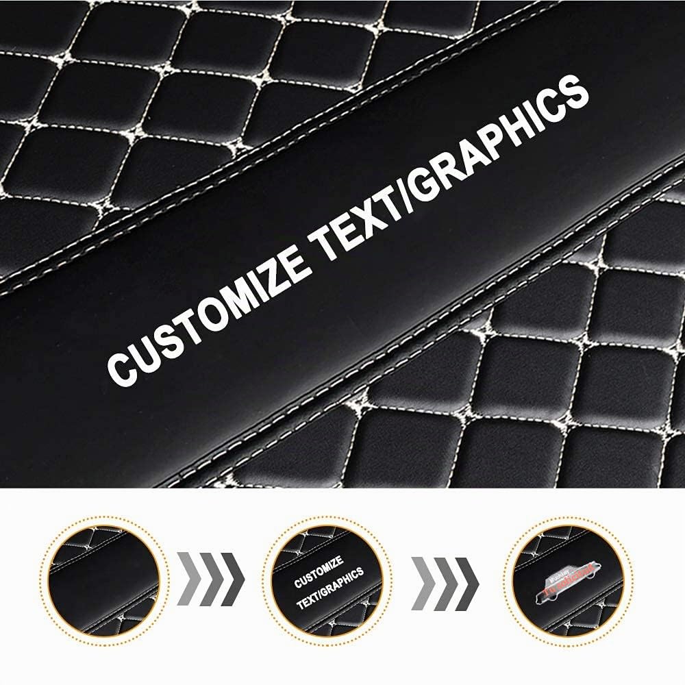Alfombrillas en Cuero Personalizadas para Mercedes A/B/C/E/G/S/R/V-Class CL GL SL EQ AMG, Impermeable Antideslizante Alfombras de PU Cuero del Coche Negro