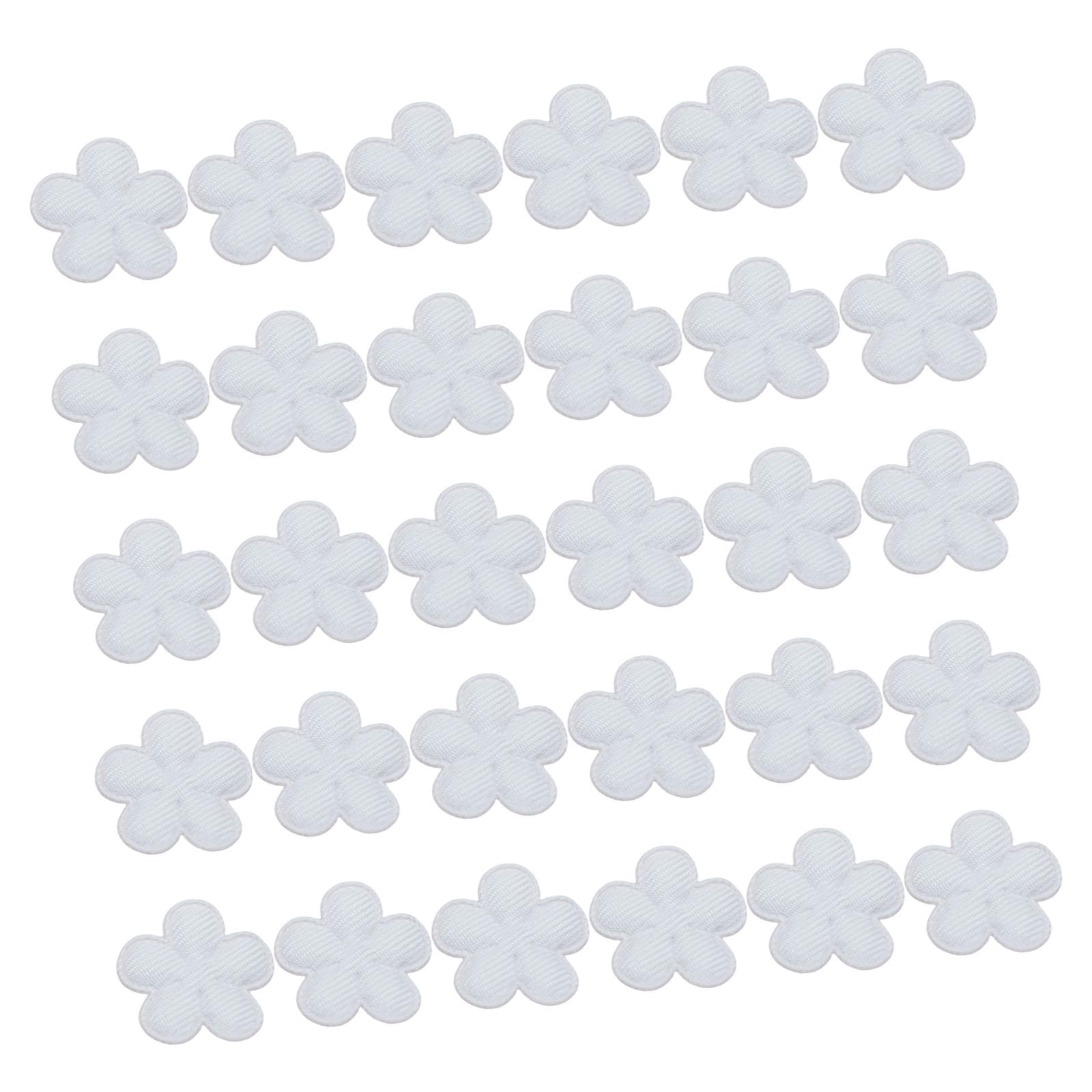 Hsyzygian 30Pcs Assorted Color Fabric Flower Appliques 2CM Cloth Flower Charm for Costume Decoration Sewing Embellishment Garment Decoration