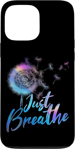 Funda para iPhone 13 Pro Max Just Breathe Dandelion Wildflower Botanical Nature Flower