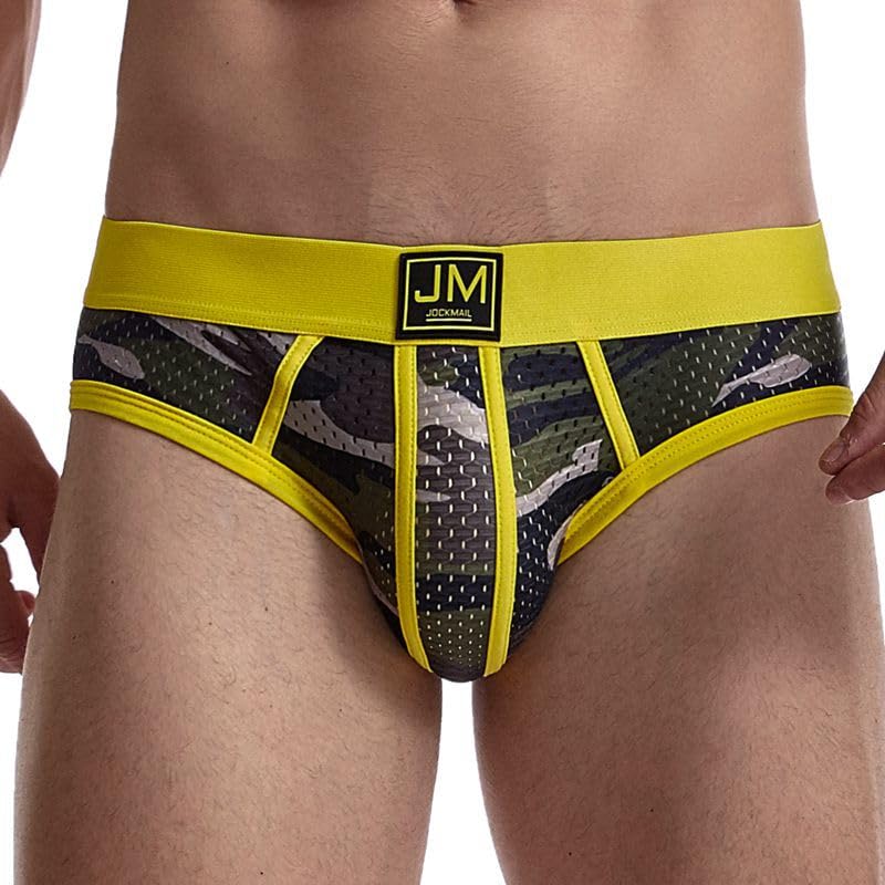 JOCKMAILMen's Underwear Briefs Men's Sexy Briefs Breathable Comfortable Mesh Underwear Men's Low Rise Briefs