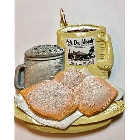 New Orleans Christmas Tree Ornament - Coffee and Beignets