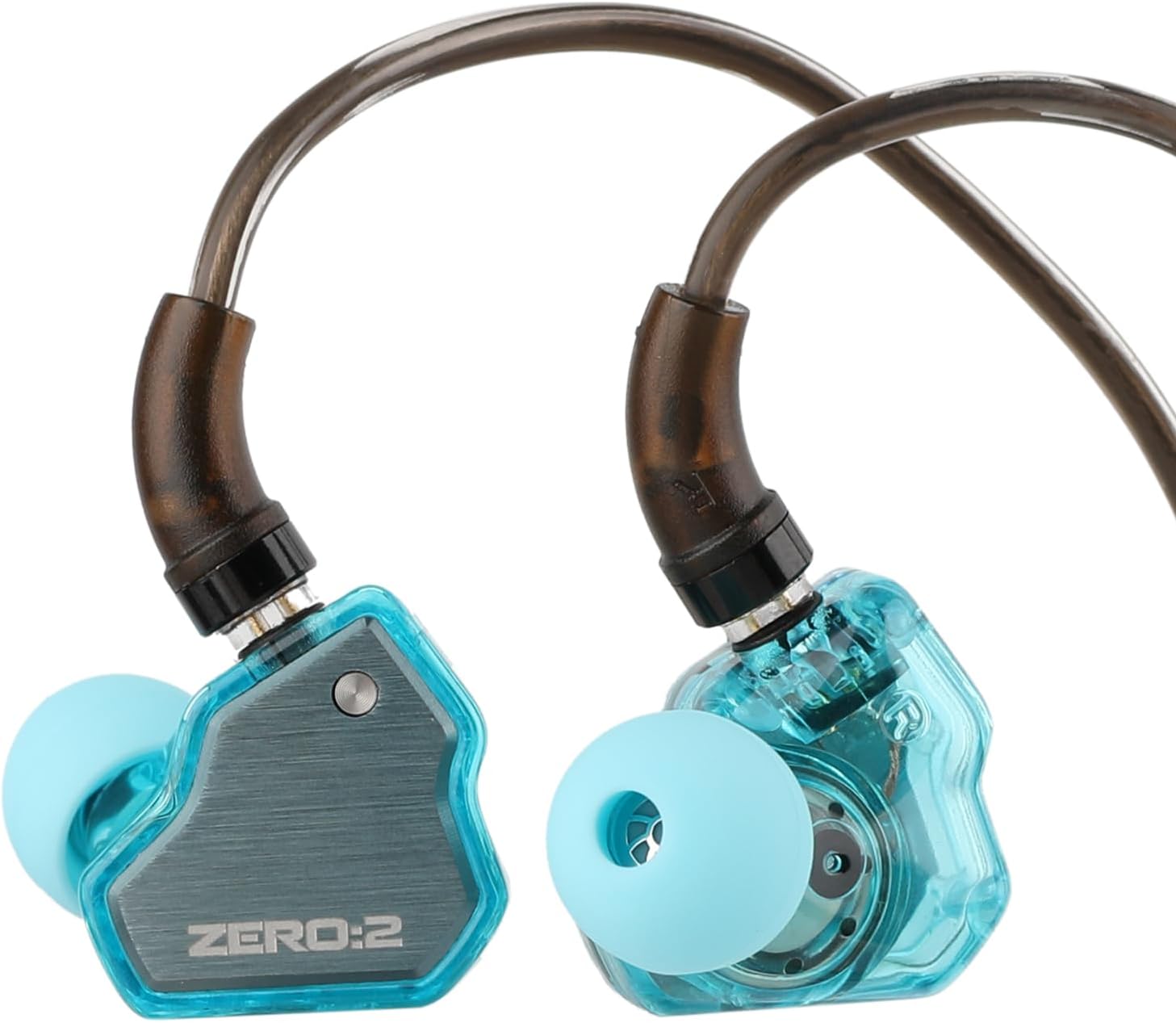 Linsoul 7Hz x Crinacle Zero:2 in Ear Monitor, Updated 10mm Dynamic Driver IEM, Wired Earbuds Earphones, Gaming Earbuds, with OFC IEM Cable for Musician(Without MIC, Blue)