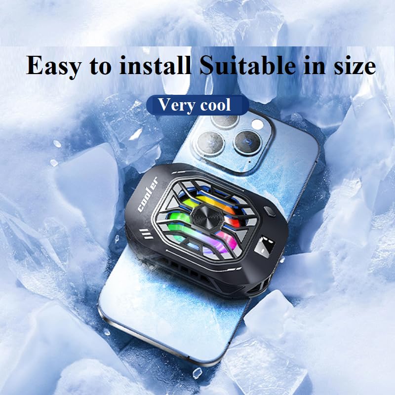 Phone Cooler for Gaming,Phone Cooling Fan.He is a Necessary Cooling Product for Long Live Streaming, Playing Games, and Brushing Short Video Screens. image 9 of 10 B0D5WNZKVN