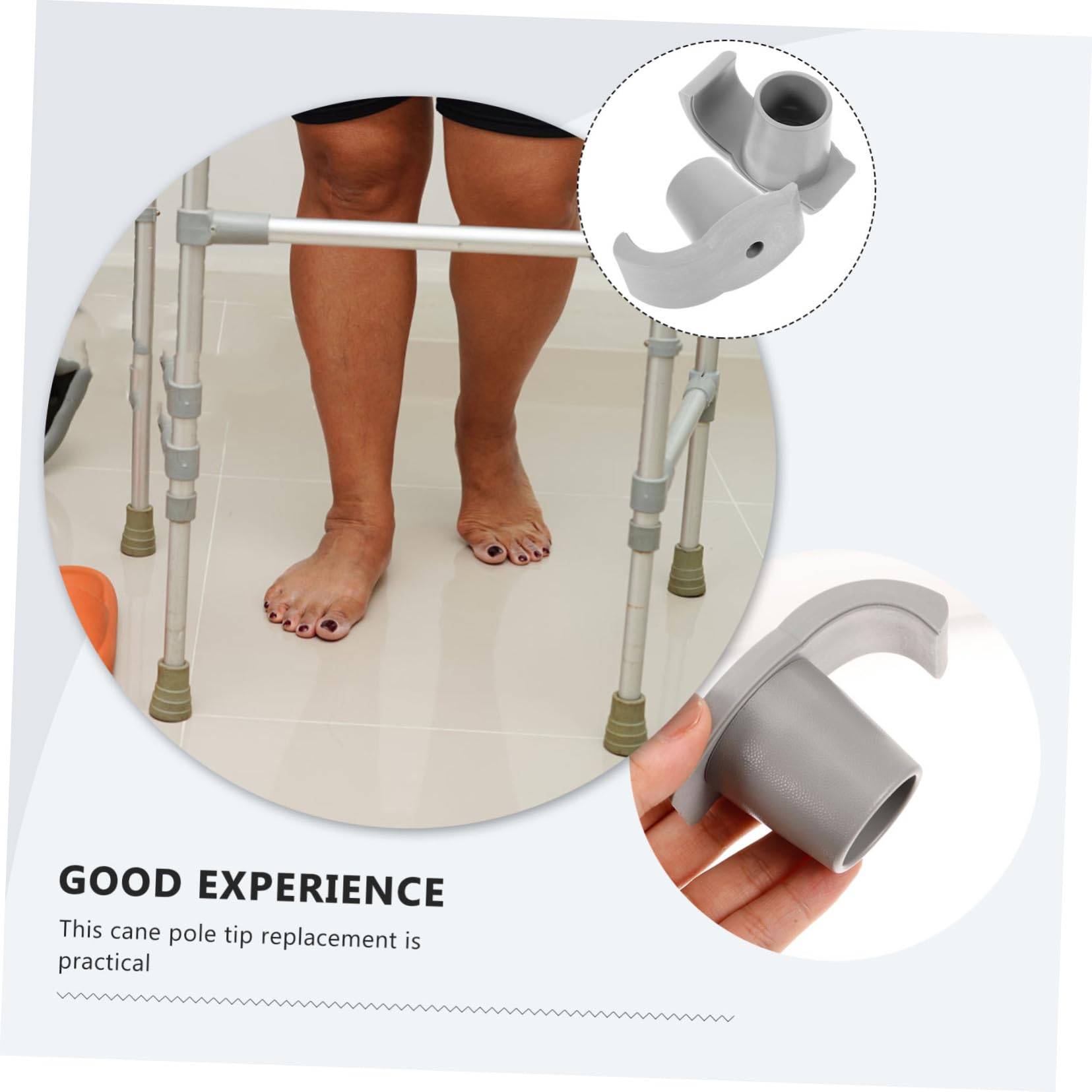 6piezas Cubiertas De Goma Antideslizantes Para Bastones De Trekking Puntas De Para Bastones De y Muletas Accesorios Para Seguridad y Estabilidad Exteriores