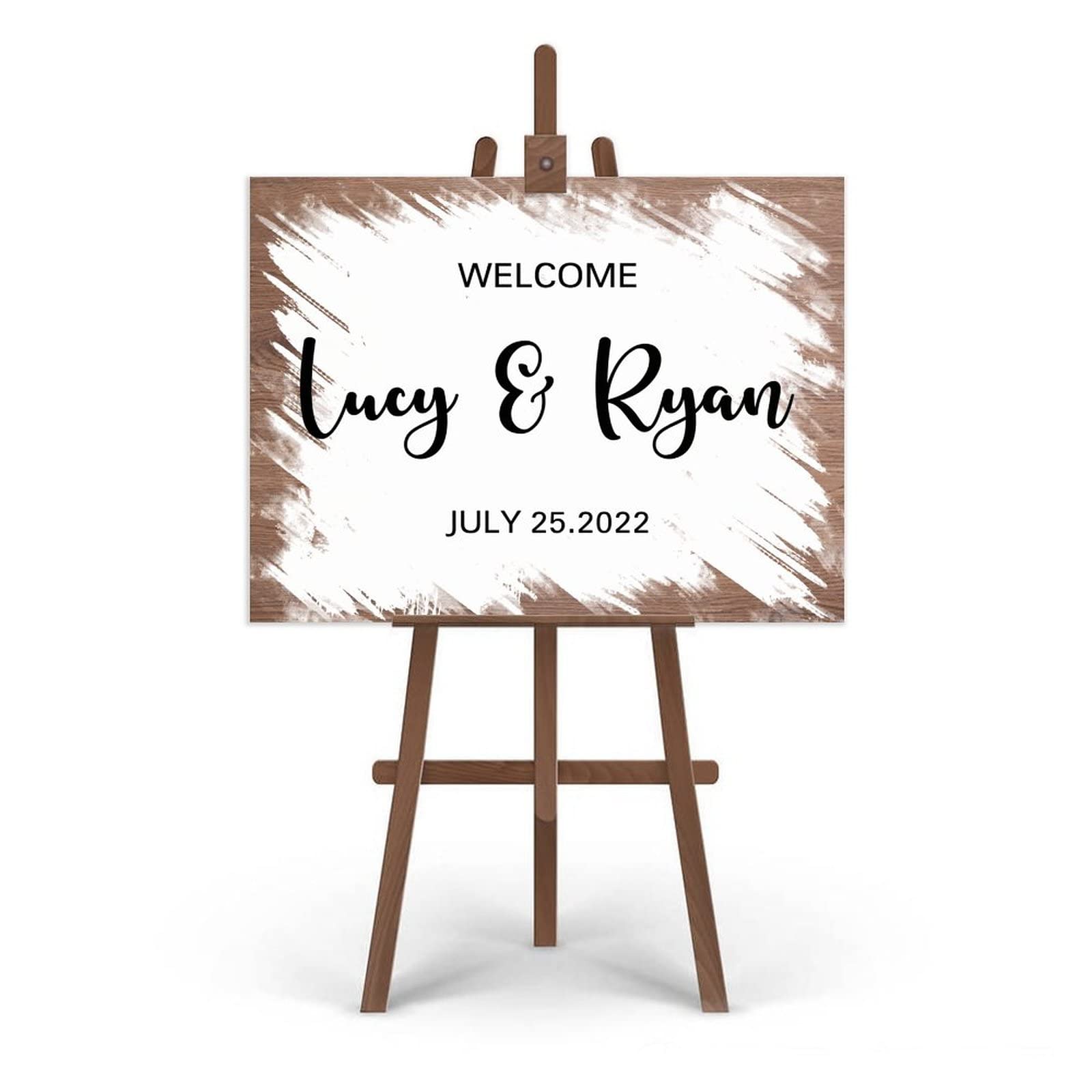 Personalisiertes Hochzeits-Willkommensschild Willkommensschild Hochzeitsschild Bauernhaus Familienname Dekor Holzschild Hochzeit Empfang Poster für Zeremonie Verlobung Party Supplies Geschenk