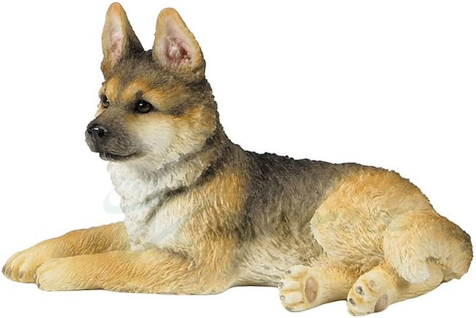 Veronese Design German Shepherd Puppy Sitting Looking Left Sculpture