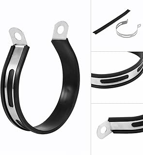 Keenso Motorrad Auspuff Schalldämpfer Haltewinkel, Universal Motorrad Halbkreis Auspuffschalldämpfer Rohrhalterung Auspuff...