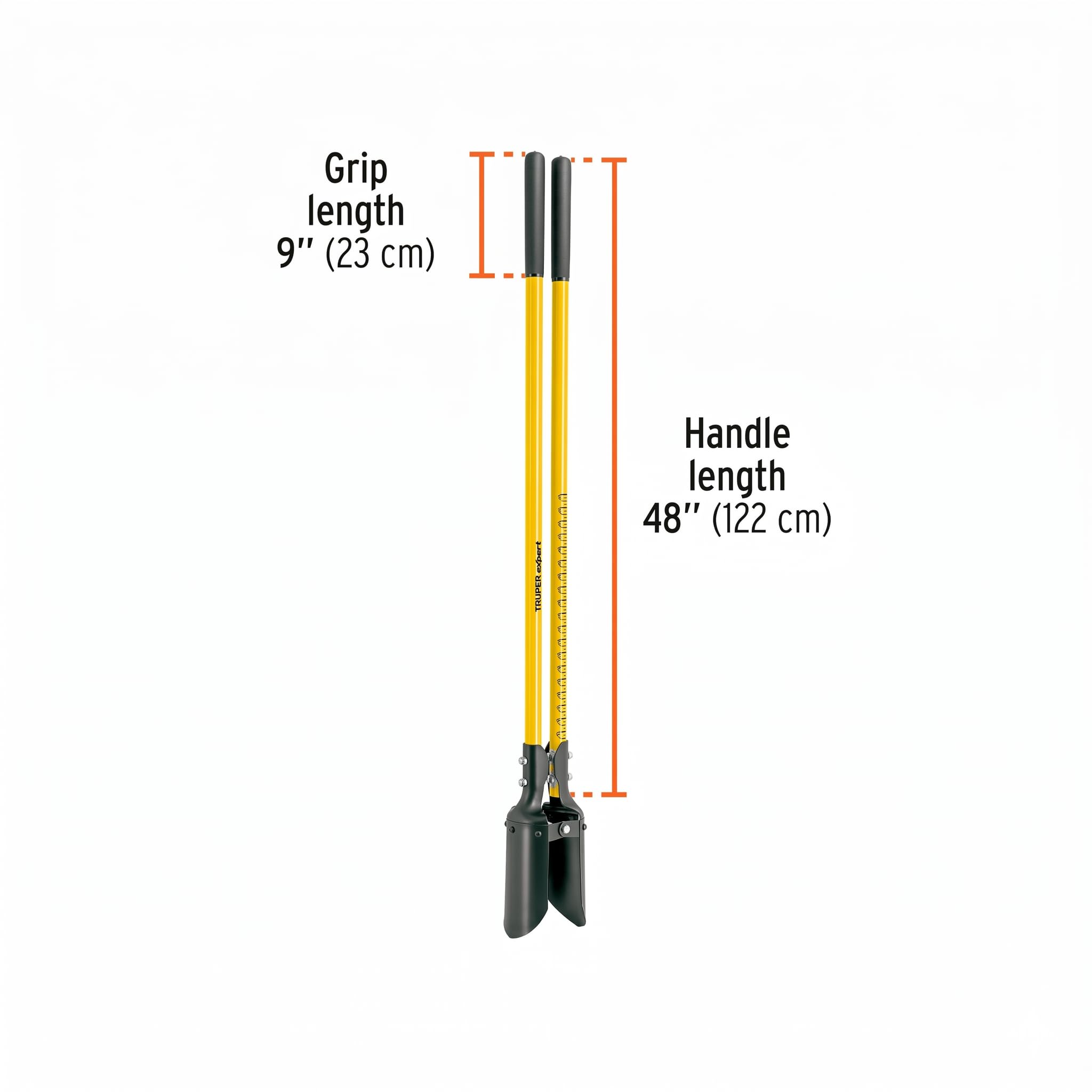 Truper Expert Post Hole Digger 48-Inch Fiberglass Handles with Cushion Grips Heavy-Duty Steel Blades Professional Grade Fencing and Landscaping Tool Model CA-38F 11982 product thumbnail 3