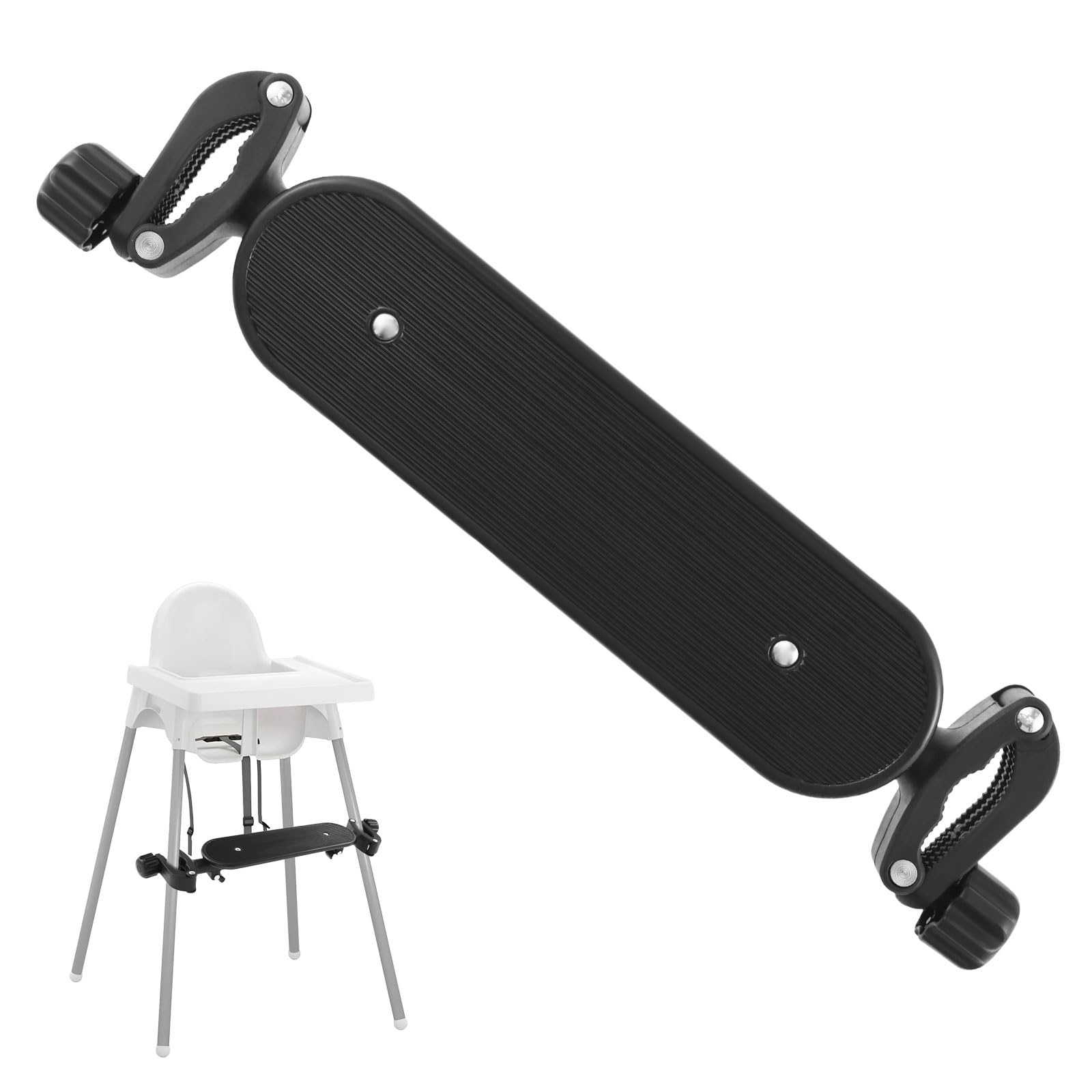 Foppla Universal High Chair Foot Rest Adjustable Baby Footrest Easy Installation Highchair Footrest for Highchair Babies Toddlers(Black)