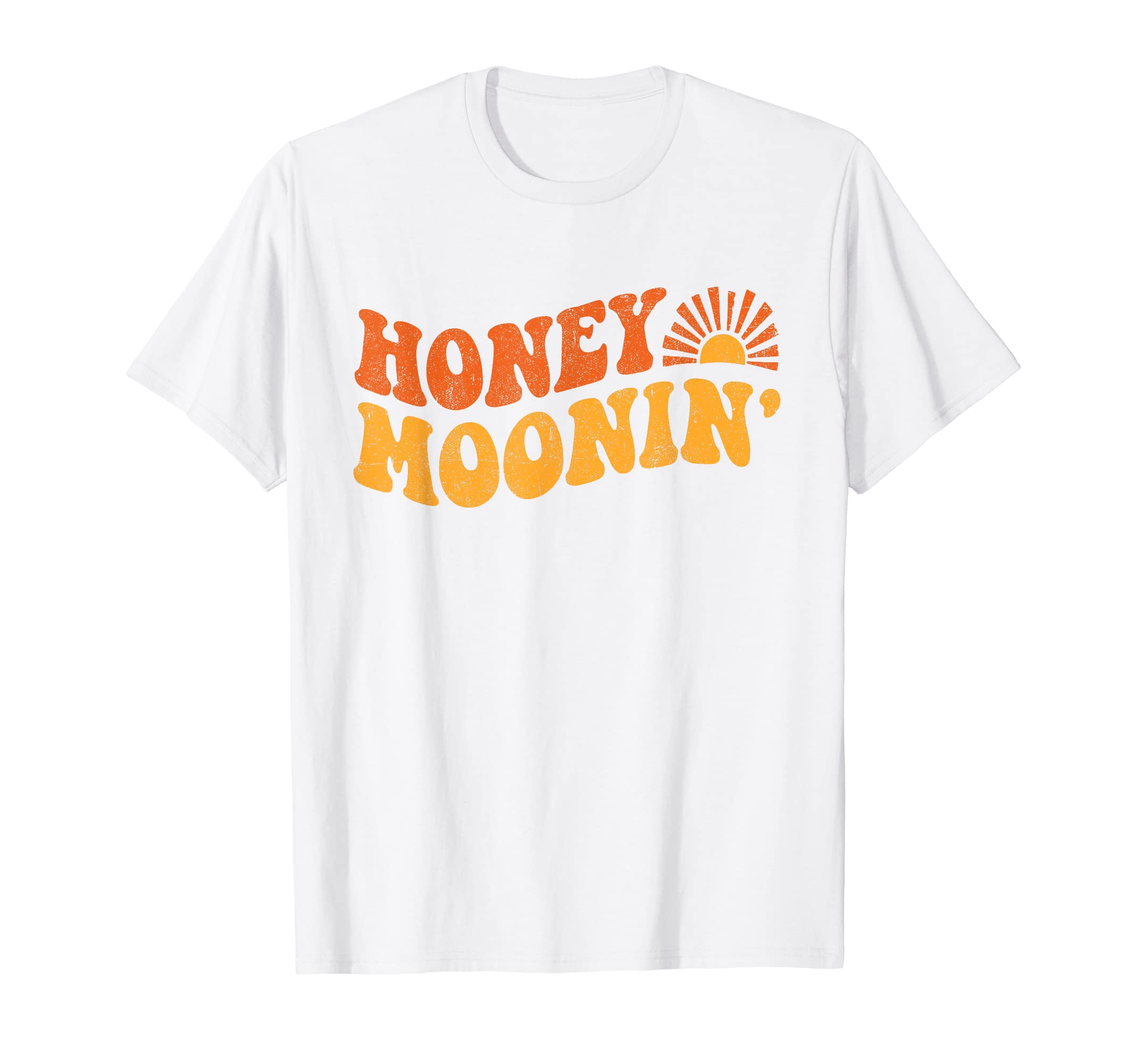 Honey Moonin Retro Beach Honeymoon Vacation Cute Matching T-Shirt