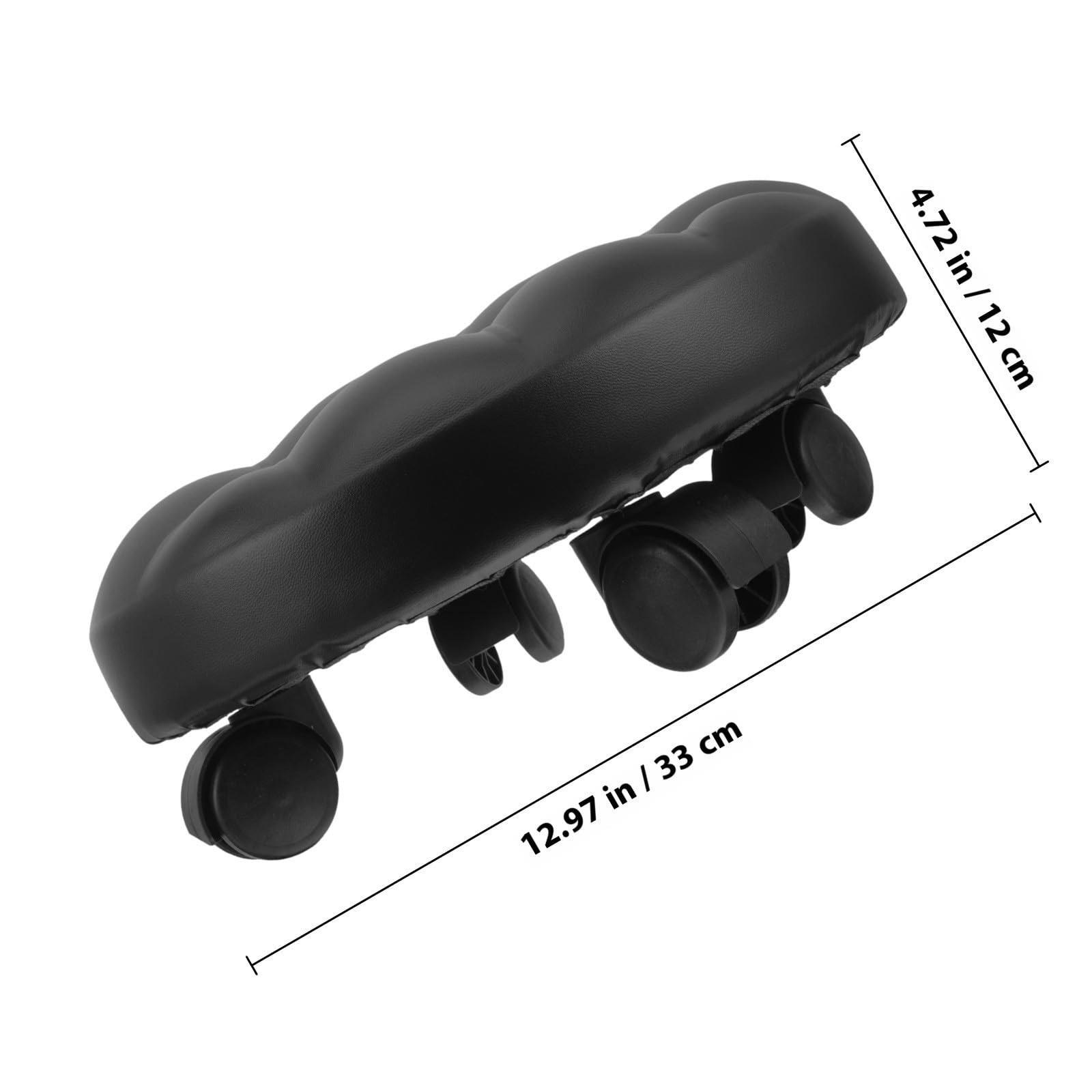 Hemobllo Repose-Pieds Tabouret à roulettes, Escabeau de Bureau, 13cm, Noir, Design Silencieux et Sûr, pour Bureau et Salle de Bain, pour Adultes et Garçon et Filles