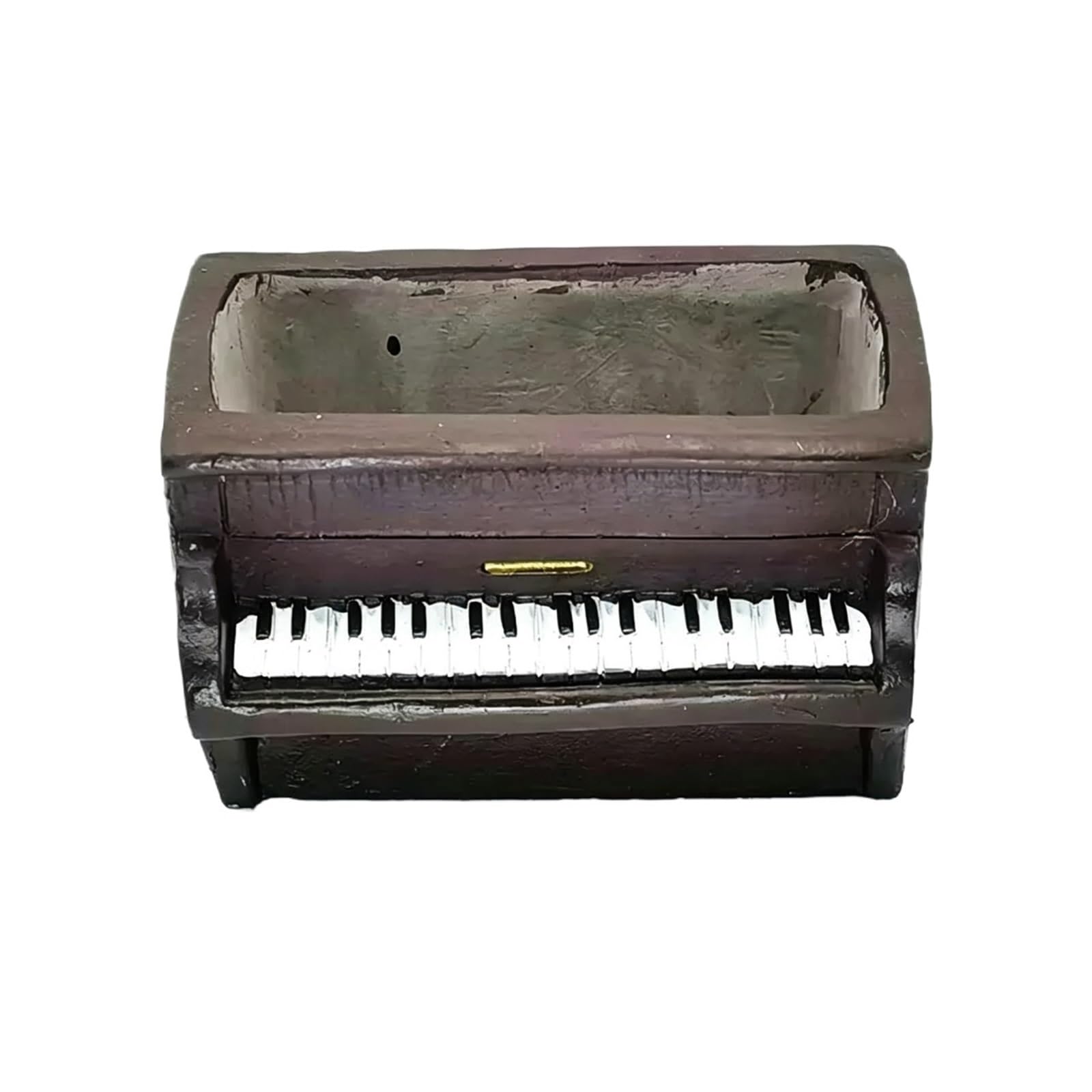 Uway modern Cement Piano Flowerpot Piano-shaped Succulent Outdoor Mini Plant Pot for garden