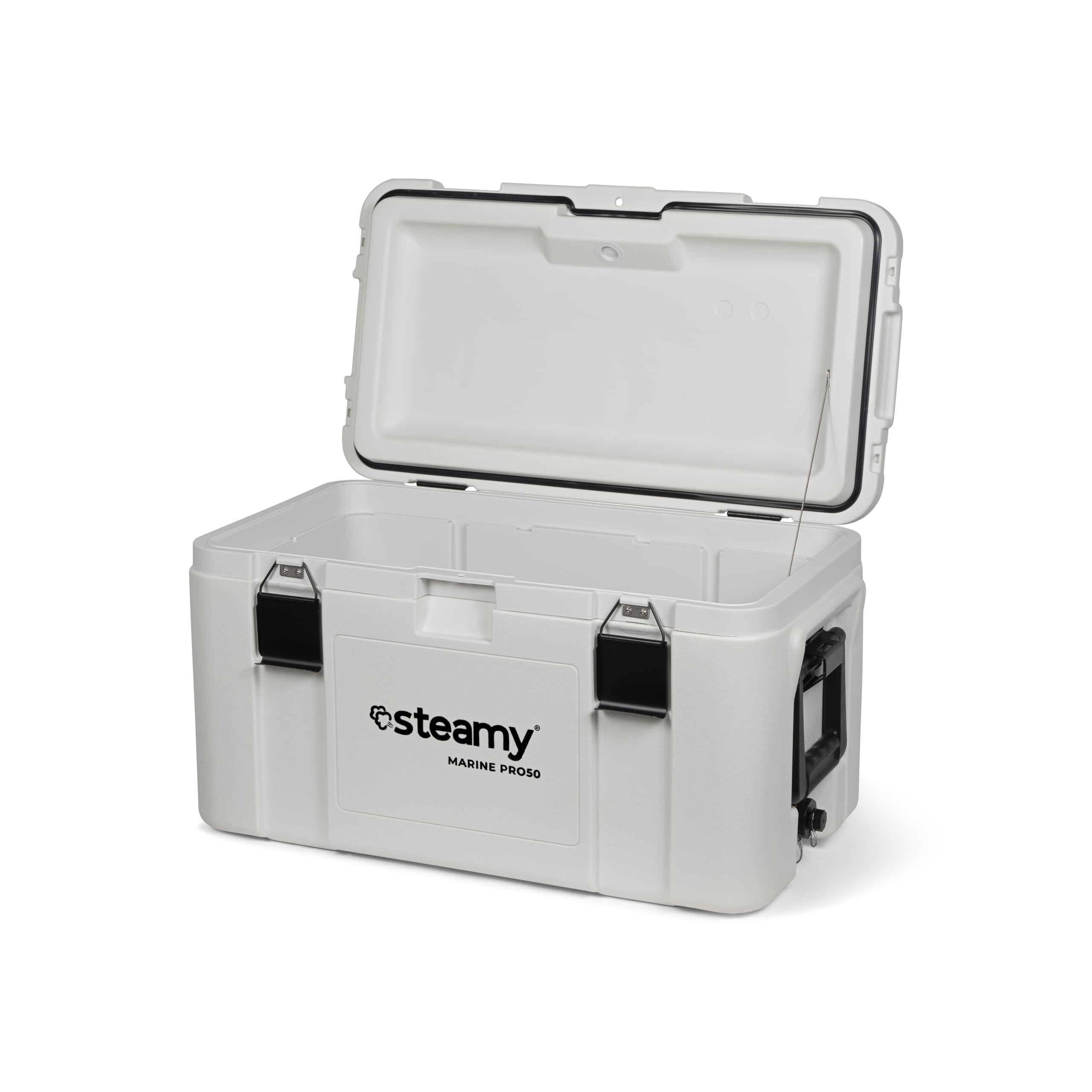 Steamy Marine Pro 50, Nevera Pasiva Especial para Barcos/Deportes Acuáticos y Uso Profesional, 50 litros, Blanco