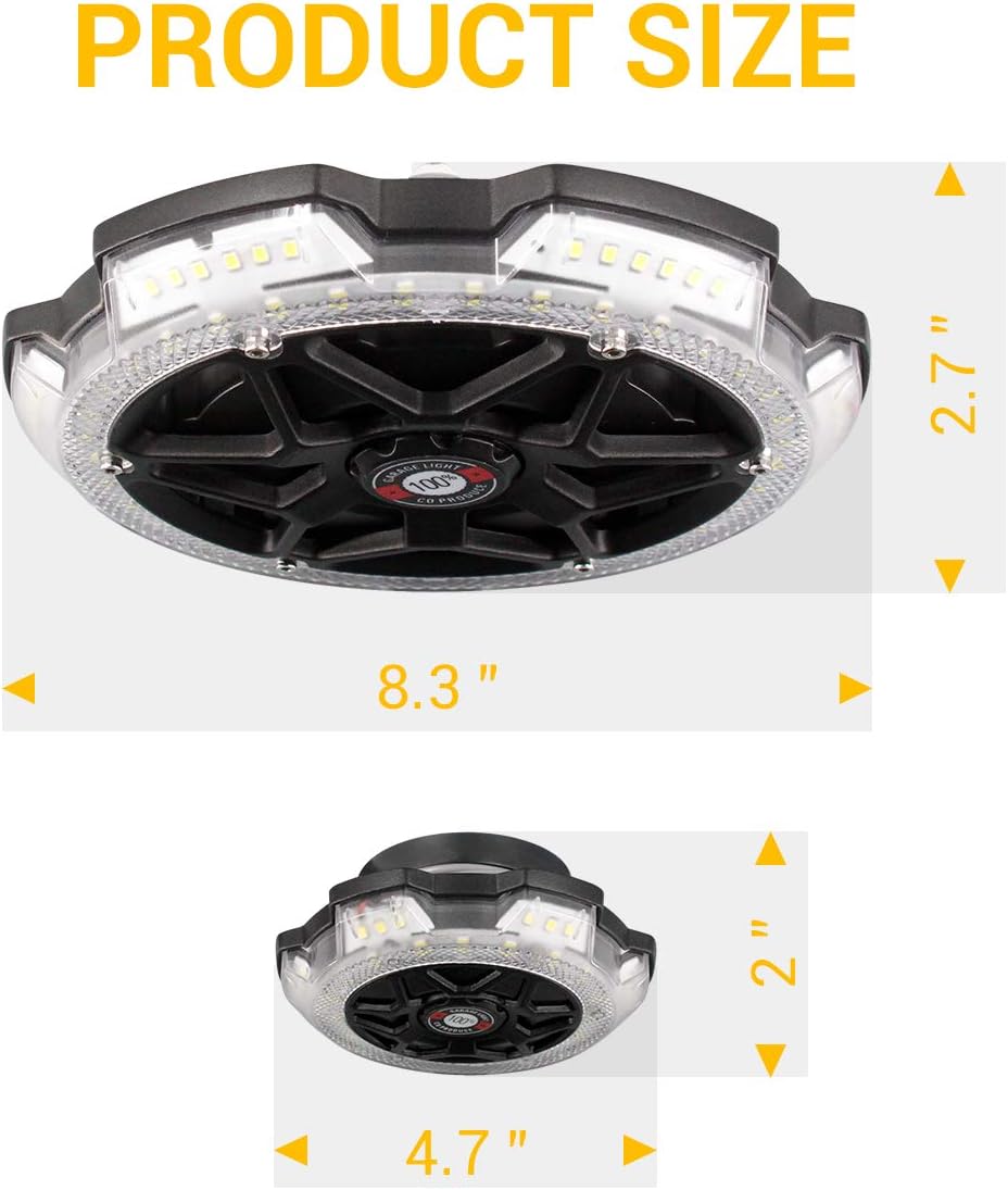 LED Garage Light, LED Shop Light for Garage Instant On High Brightness, Led Garage Lighting Garage Light Fixture High Brightness Work Lights for Garage MPI - Multi-Point Illumination - 12000 Lumens