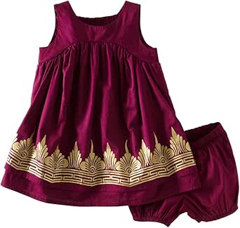 Amazon.com: Tea Collection Baby Girls' Golden Temple Dress, Loganberry ...