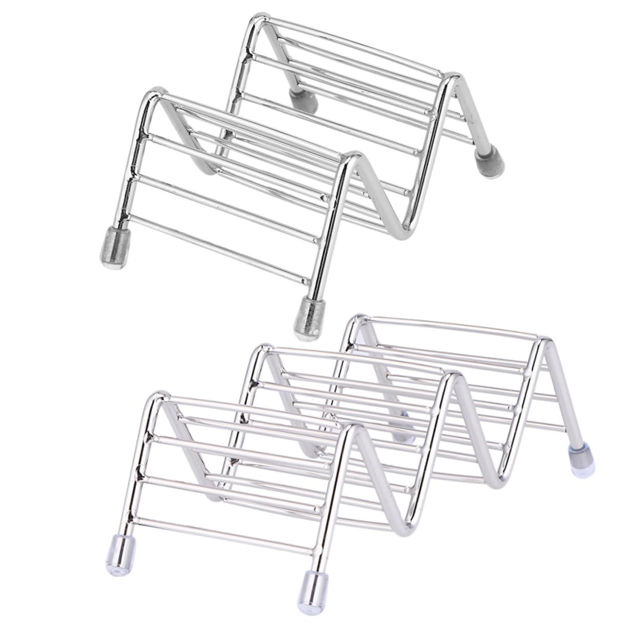 Cabilock 2pc Stainless Steel Tortilla Roll Rack Mexican Pancake Stand Taco Holder Set for Home Kitchen