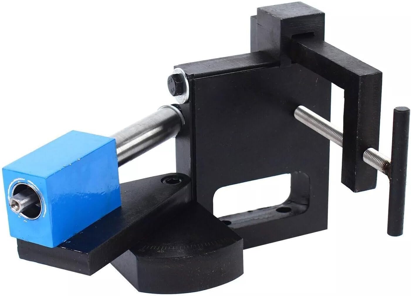Pipe Punch and Press Tool,Plastic Pipe Notching Device w/0-50° Adjustable,Industrial Round Tubing Bore Hole Angles Fabrication,2-Axis Adjustable Clamp