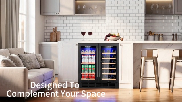 Image of 30 Inch Wine and Beverage Refrigerator Dual Zone Wine Fridge