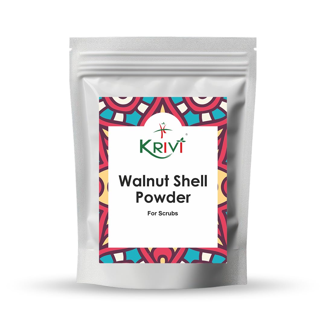Krivi No Silica or Any Artificial Additives Natural Walnut Shell Powder Pack for Homemade Scrub Formula (100g)