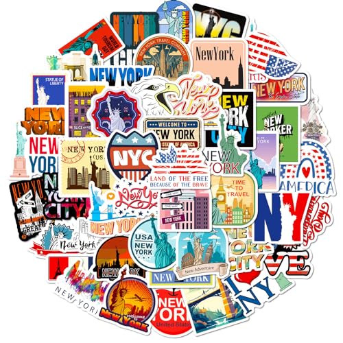 New York autocollant voyage autocollants New York autocollant scrapbooking stickers valise stikers NY sticker scrapbooking sticker ordinateur portable autocollants valise casque moto