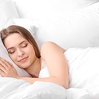 Vista 6 de Full Duvet Cover Set 100% Egyptian Cotton, 3Pcs Bedding Set- 1 Duvet Cover(No Insert) with 2 PillowShams, 400 Thread Count Super Soft Comforter White