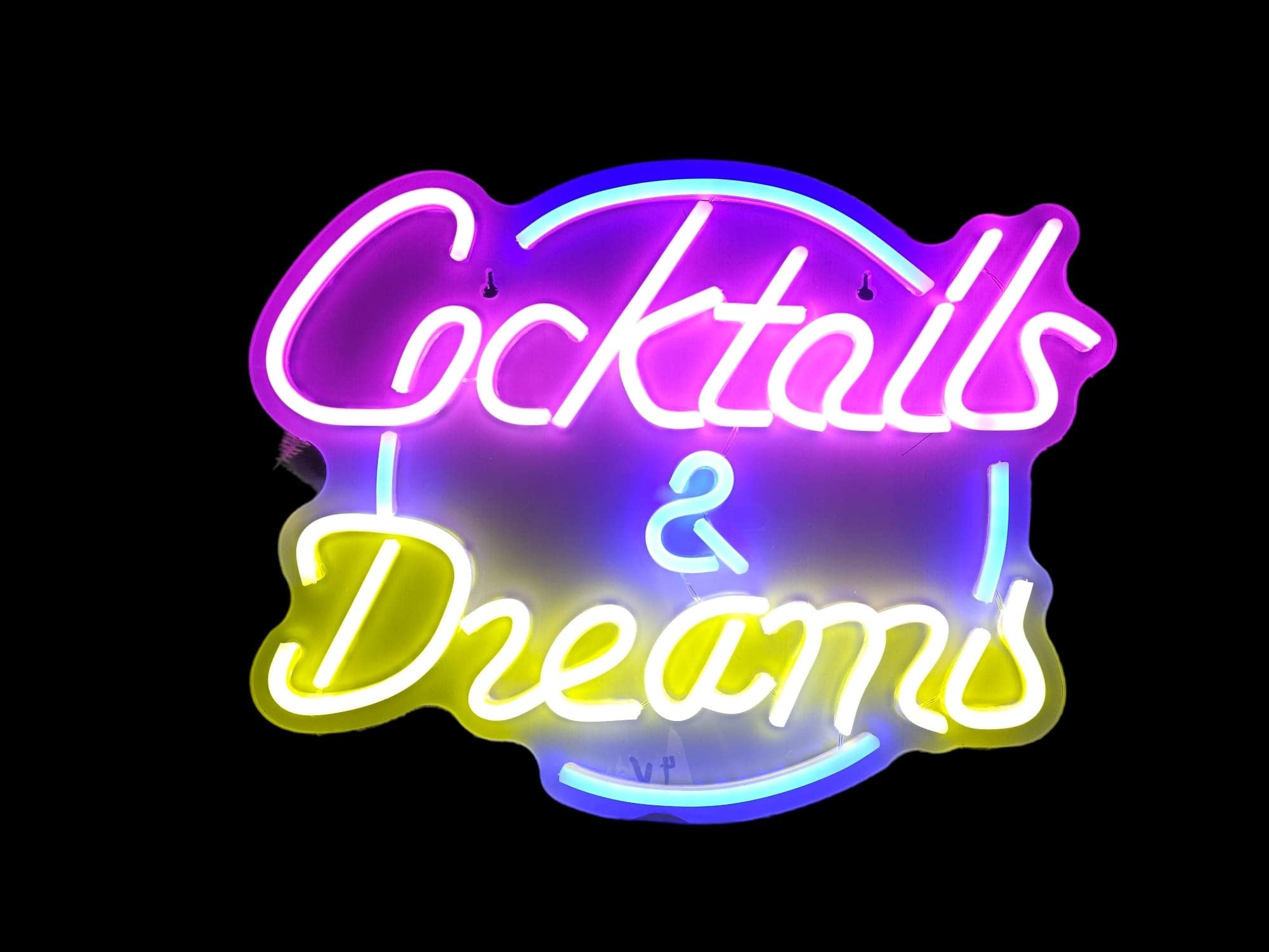 Cartel led decoración Cocktails & Dreams 31 x 40 m