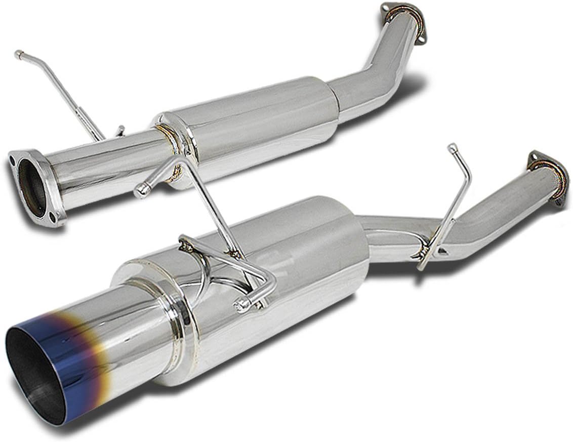 DNA MOTORING CBE-NS13-S-BT Stainless Steel Cat Back Exhaust System [Compatible with 89-94 Nissan 240SX S13]