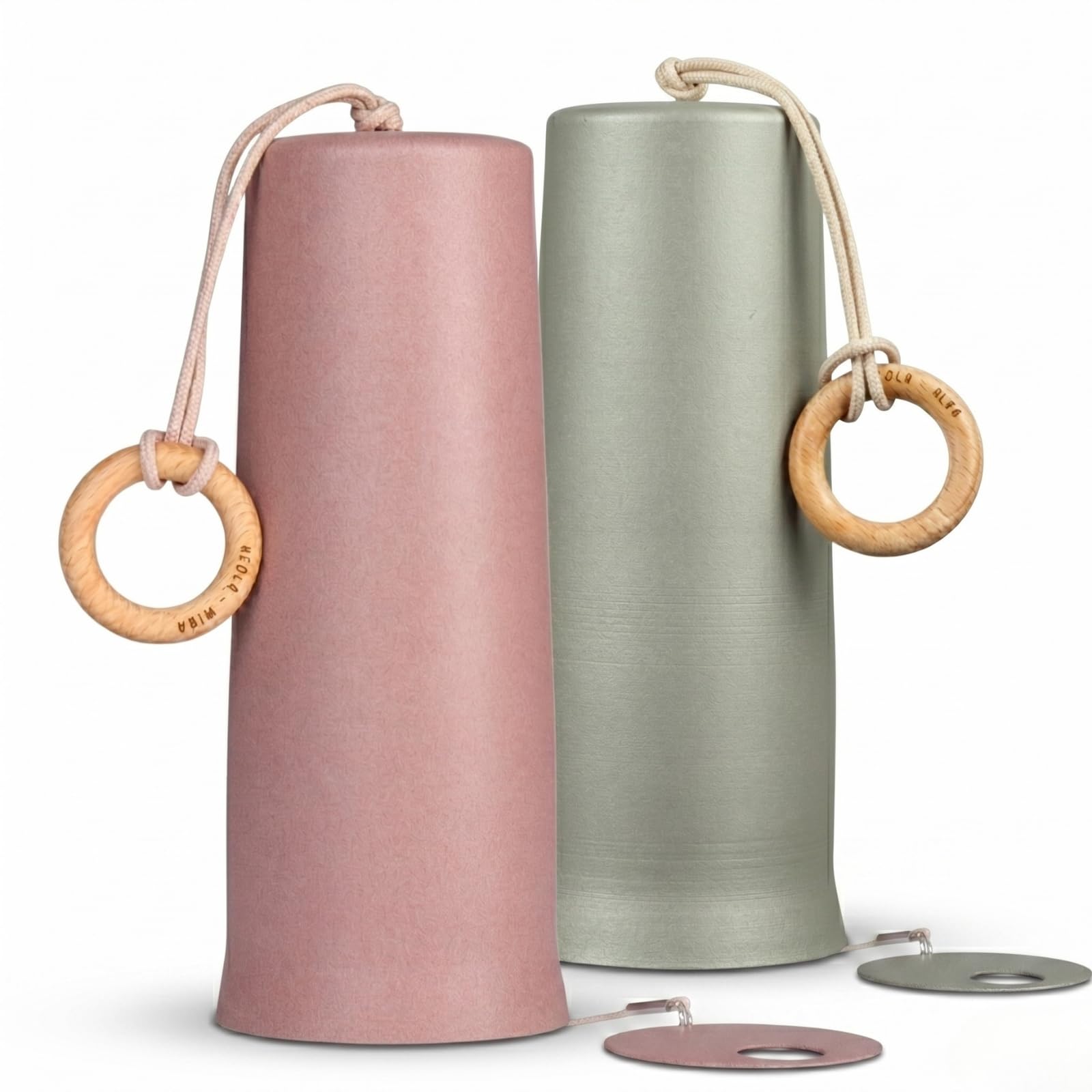 Heola Klangspiel 2er Set - Aluminium Windspiel für Balkon, Garten, zu Hause - wetterfest mit melodischen Klängen (Mira und Alya)