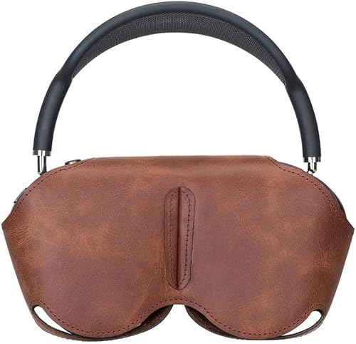 Miniatura 2 de HARDISTON Funda para AirPods Max, piel auténtica hecha a mano, fundas protectoras de cuero de alta calidad para los oídos, funda de transporte suave