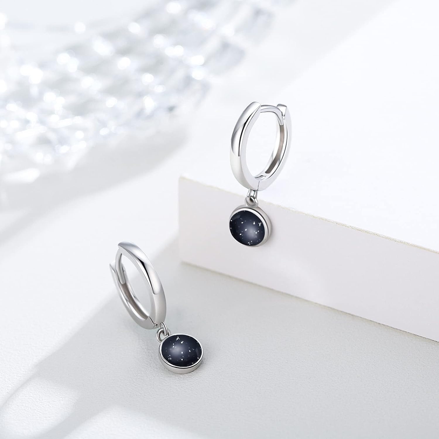 Drop Earrings for Women Sterling Silver Gemstone Earrings Amber Tiger Eye Moonstone Amethyst Blue Sandson Leverback Earrings Drop French Leverback Dangle Earrings Hypoallergenic Jewelry for Women Mom