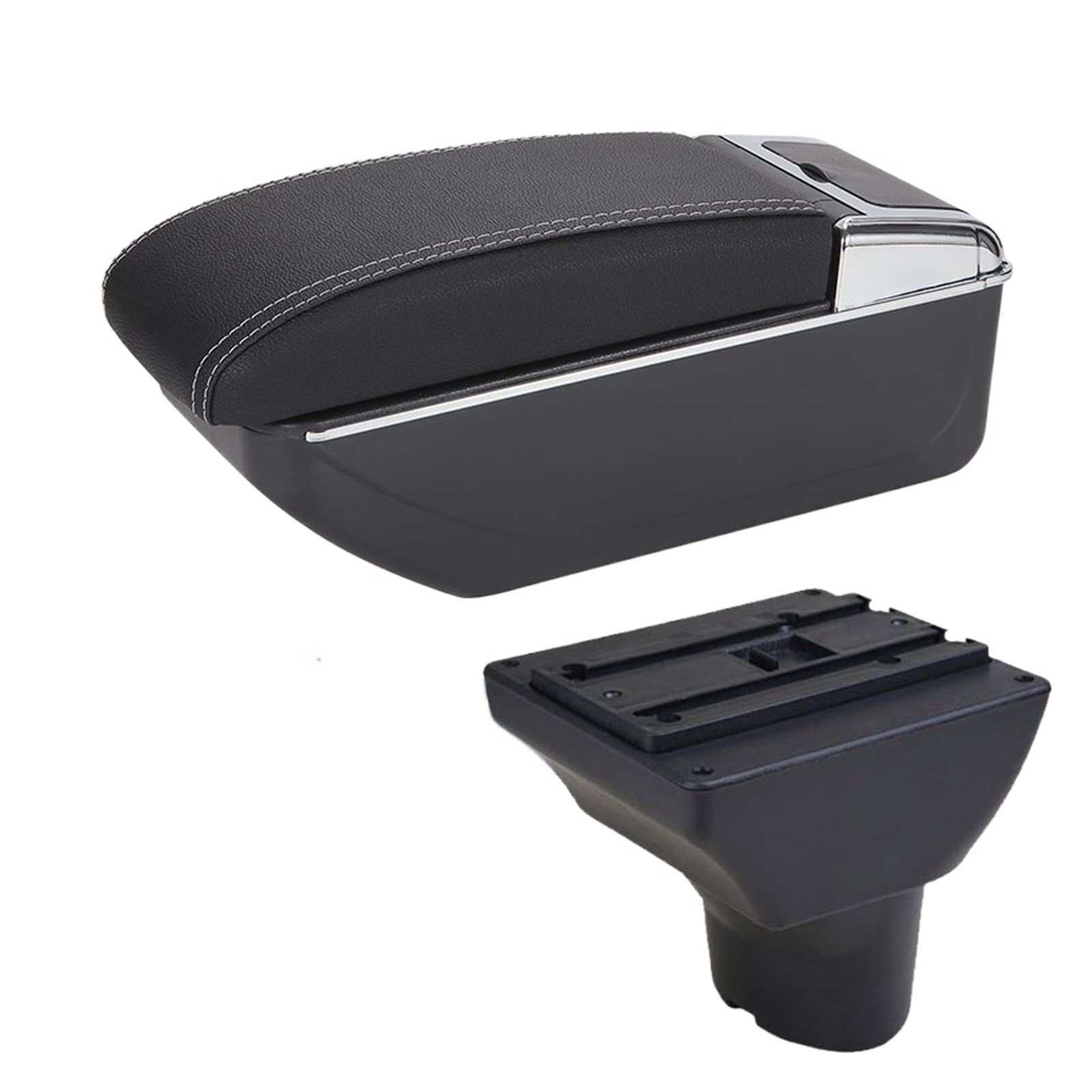 Baiqimv Car Armrest Box Storage Box Car Accessories Interior Parts Retrofit Parts Center Storage Box USB For Hyundai I20(D3 NoUSB)