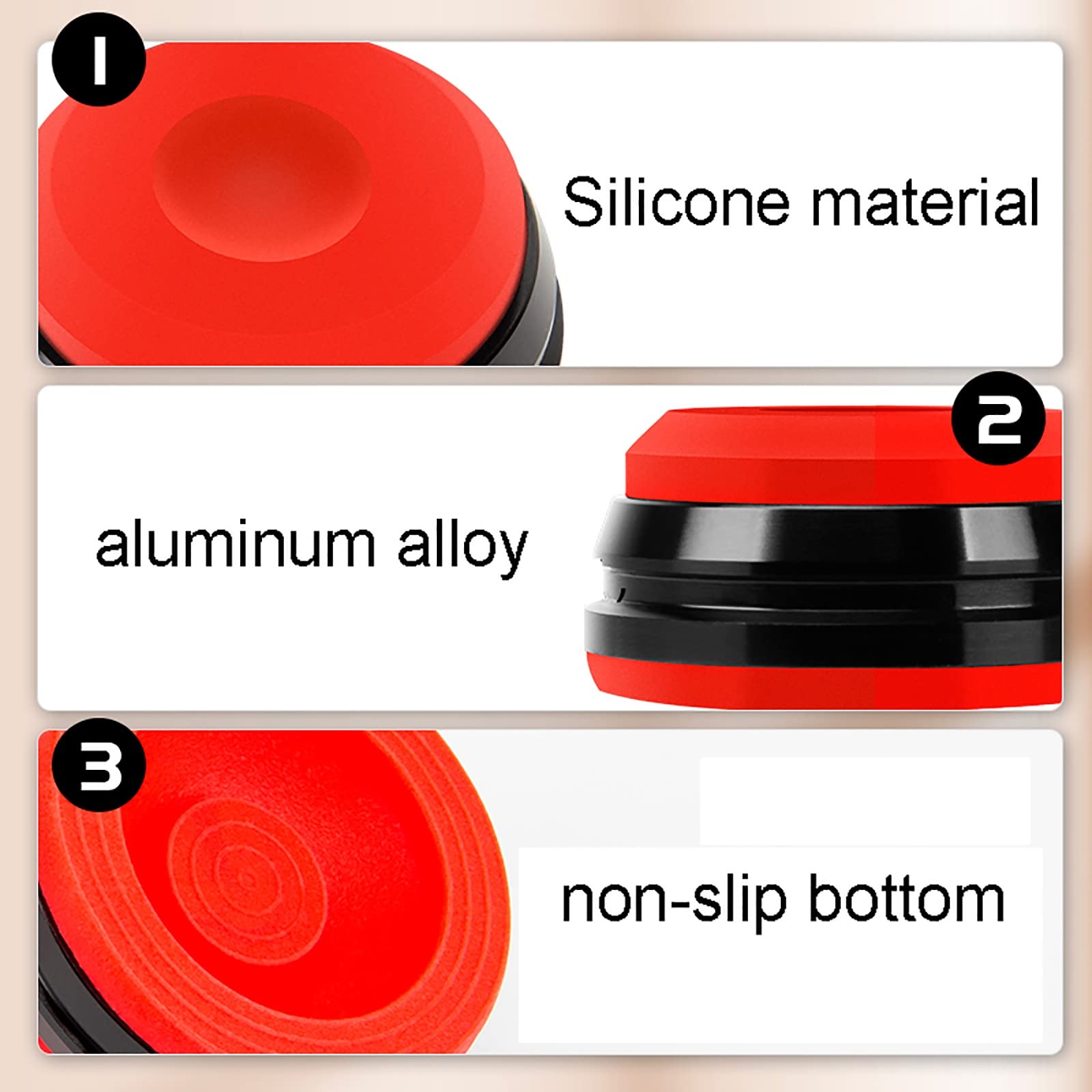 TEmkin Supporto per Altoparlante,Punte per Altoparlanti, 4 Piedini di Isolamento per Altoparlanti HiFi 41 × 20 mm, Piedini per Giradischi per Amplificatore/Altoparlante/Giradischi/Lettore HiFi