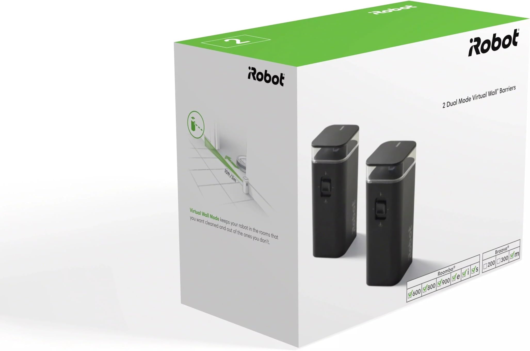 Authentic Replacement Parts - Dual Virtual Wall, 2-Pack, Compatible with All Roomba 600 Series, 614, 675, 692, 694, e Series, i1, i1+, i3, i3+, i4, i4+, i5, i5+, i7, i7+, i8+