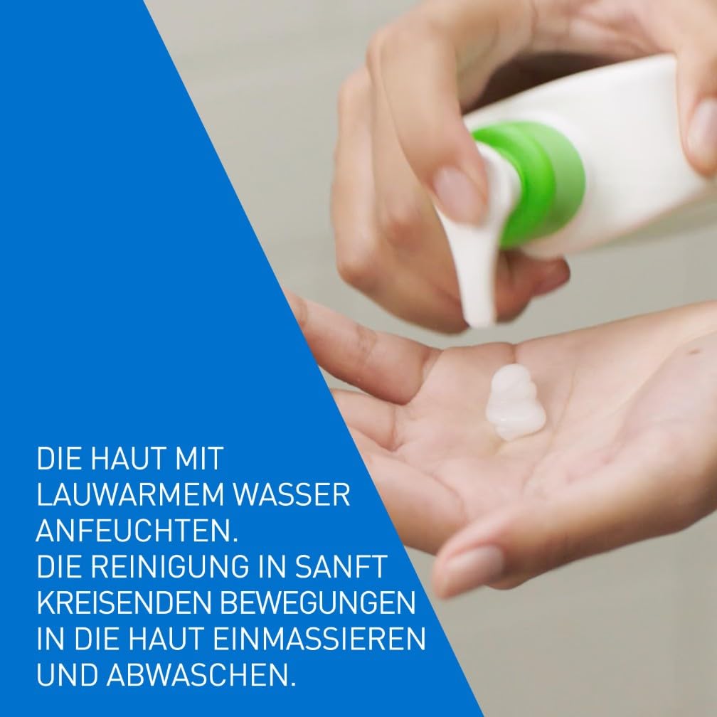 CeraVe Feuchtigkeitsspendende Reinigungslotion für Gesicht und Körper, Normale bis trockene Haut, Mit Hyaluron und 3 essenziellen Ceramiden