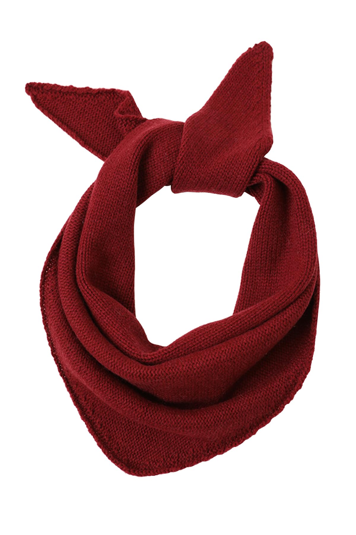 YUONNY Triangular Bufanda Chal de Punto para Mujer, 30% Cachemira y 70% Lana, Otoño Invierno Calentador de Cuello Suave y Cálida, Pequeño Estola Wrap Color Sólido Triángulo Bufanda, Regalo
