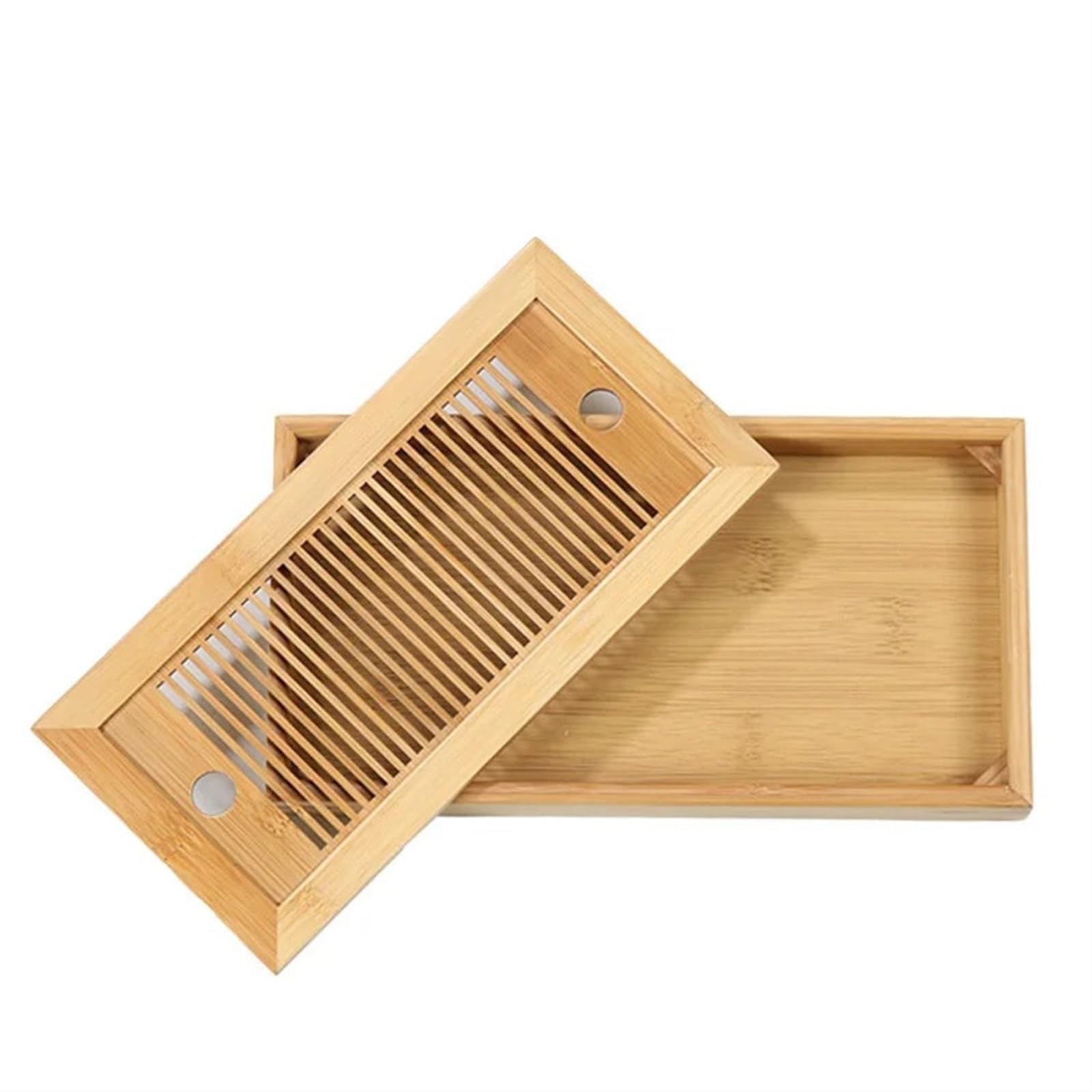 Bandeja Bandeja de Mesa de té de Madera, Bandeja de café, Bandeja de té sólida, Tablero de té for el hogar(38.5X15.2X3CM)