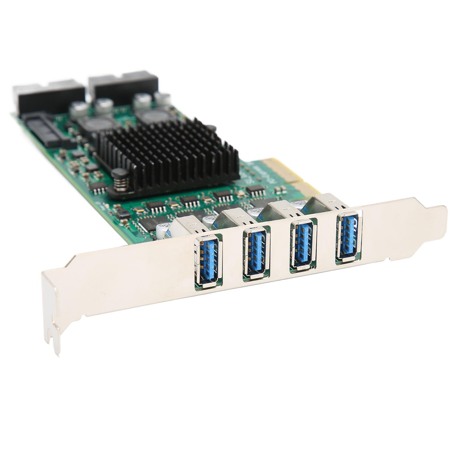 Karta Adaptera PCIE na USB3.0 Niezawodna 4-kanałowa Szybka Karta rozszerzeń PCIE na USB3.0 dla Systemów Xp, ESxI itp. na .0