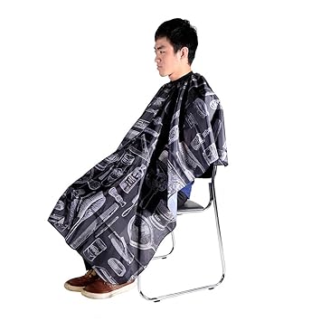 Hair Cape, Professional Hair Salon Nylon Barber Cape Hair Cutting Gown With Snap Closure for Kids an