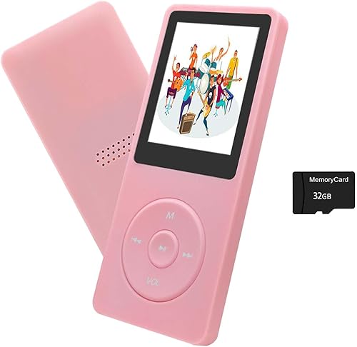 Miniatura 1 de Reproductor de MP3 de 32 GB con altavoz, reproductor de música portátil para niños, compatible con radio FM, grabadora de voz, libros electrónicos